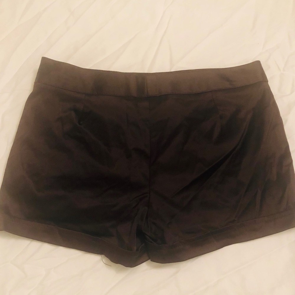 Shiny Brown Dressy Shorts